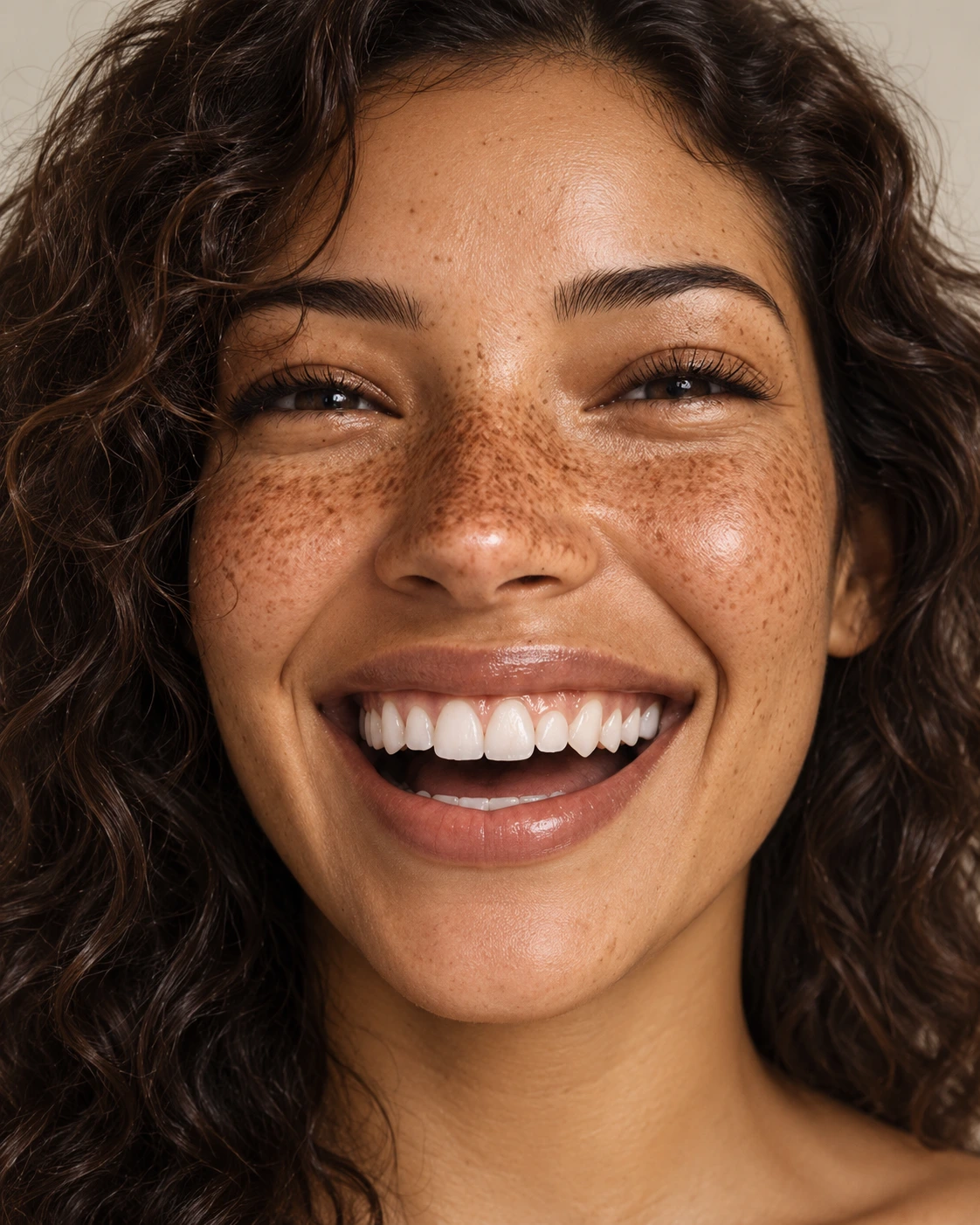 Primer plano ilustrativo de una sonrisa amplia